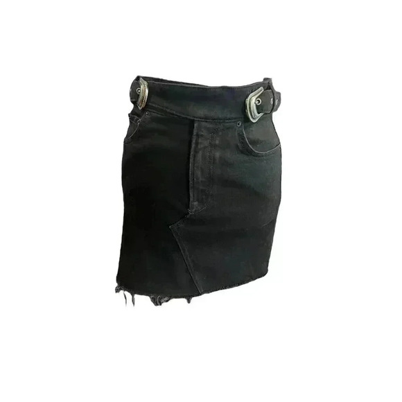 GRLFRND Simona Black Western Denim Skirt Size - Picture 6 of 14
